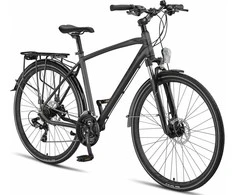 Licorne Bike aukštos klasės 28 colių trekingo dviratis, aliumininiai diskiniai stabdžiai, 21 pavarų sistema