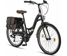 Licorne Bike miesto dviratis su aliuminio rėmu, 26 colių ratais, 21 pavara, Stella Plus