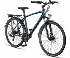 Licorne Bike trekingo dviratis, 28 colių ratai, aliuminio rėmas, diskiniai stabdžiai, 21 pavaros, mėlynas, M 01 LCR 228641 51 07