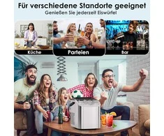LIFERUN ledo kubelių gaminimo aparatas, 12 kg per parą, 2 dydžių, automatinis valymas, HZB-12/SH