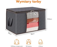 Lifewit drabužių laikymo krepšiai 60 l, 6 vnt., 55 × 35 × 31,5 cm, 22117