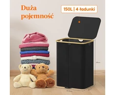 Lifewit dviejų skyrių skalbinių krepšys su dangčiu ir išimamais maišais, 150 l, 23012
