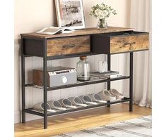 Lifewit konsolinis stalas su 2 medžiaginiais stalčiais, 100 × 30 × 72 cm, 22152
