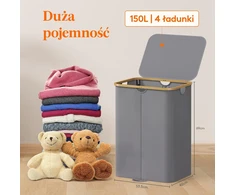 Lifewit skalbinių krepšys su 2 skyriais ir išimamais maišais, 150 l, 23012