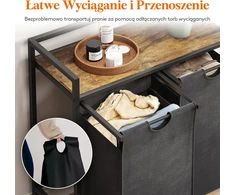 Lifewit skalbinių rūšiavimo krepšys su ratukais, 2 sekcijų, 95 l, 23039