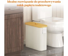 Lifewit tualetinio popieriaus laikymo krepšys su bambukiniu dangčiu, 30 l, 23225