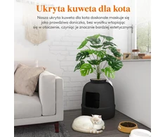 Lifewit uždara kačių kraiko dėžė vazono formos su anglies filtru ir samteliu, 23061