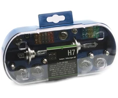 LIGHTWORLD24 automobilinių halogeninių lempučių ir saugiklių rinkinys H7 12 V 30 vnt. LW-H7EB30T