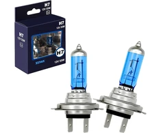 LIGHTWORLD24 H7 halogeninės automobilio lemputės, 12 V, 55 W, 6000 K, 2 vnt., LWH7XW55W