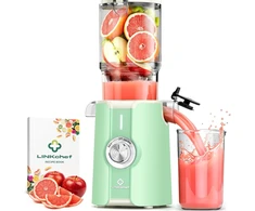 LINKChef lėtaeigė sulčiaspaudė, 200 W, 1,2 l talpa, 115 mm įkrovimo anga