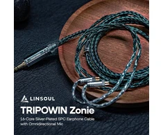 Linsoul ausinių keitimo kabelis 2 kontaktų 0,78 mm į 3,5 mm Tripowin Zonie