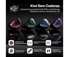 Linsoul į ausis įdedamos laidinės ausinės Kiwi Ears Cadenza, 10 mm, 3,5 mm