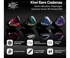 Linsoul į ausis įdedamos laidinės ausinės, 10 mm, 3,5 mm, Kiwi Ears Cadenza