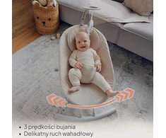 Lionelo elektrinės kūdikių sūpynės Rio iki 9kg, 3 supimo greičiai, LO-RIO BEIGE LATTE