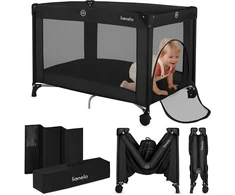 Lionelo kelioninė kūdikio lovytė Amelie 100,5 × 70,5 × 69 cm iki 15 kg LO-AMELIE Juodas CARBON