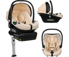 Lionelo kūdikių automobilinė kėdutė Astrid i-Size su ISOFIX baze, 40–87 cm, LO-ASTRID I-SIZE SET BEIGE SAND