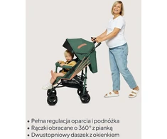 Lionelo sportinis vežimėlis Irma iki 15 kg, 7kg, žalias, LO-IRMA Žalias EMERALD