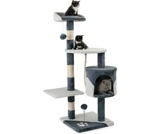 lionto kačių draskyklė 112 cm su guoliu, slėptuve ir sieniniu tvirtinimu KB00205