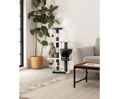 lionto kačių draskyklė 112 cm su guoliu, slėptuve ir sieniniu tvirtinimu KB00205