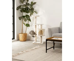 lionto kačių draskyklė su guoliais ir būdele, 112 cm, sizalis, KB00206