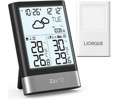 LIORQUE belaidė meteorologinė stotelė su lauko jutikliu ir 4.3 col. LCD YGH6208