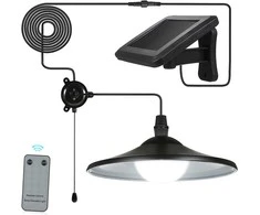 Lixada saulės energija maitinama pakabinama lauko LED lempa su nuotolinio valdymo pultu, 3 W, 4 LED, 50 lm