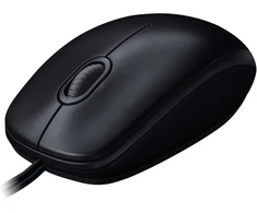 Logitech su laidu optinė pelė USB, 1000 DPI, abiem rankoms, juoda, M100 910-006652