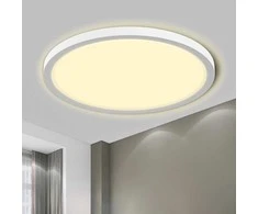 Lubinis šviestuvas LQWELL LED lubų šviestuvas, 18 W, apvalus, IP44, 3000 K, 1980 lm, 22 cm, plokščias dizainas