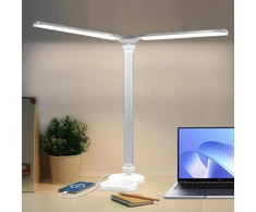 LQWELL LED stalinė lempa su dviem galvutėmis, 5 W, USB, 90153