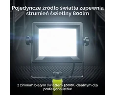Luceco LED statybinis prožektorius ant teleskopinio stovo 10 W 800 lm IP65 EFLDTS10B50-E5