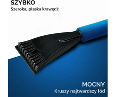 LYVANAS automobilinis ledo grandiklis su sniego šepečiu, mėlynas, LYEK-01b