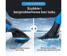 LYVANAS automobilio ledo grandiklis su sniego šluota iš ABS, mėlynas, LYEK-01