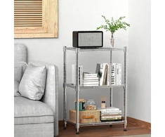 M MZG metalinis 3 lygių sandėliavimo stelažas 30 × 45 × 67,1 cm, chromuotas E304567OH301LB-AU