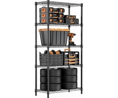 M MZG metalinis sandėliavimo stelažas su 5 reguliuojamomis lentynomis, 35 × 60 × 158,7 cm, E3560160OK501LB-EU