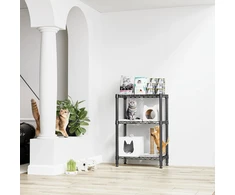 M MZG metalinis stelažas su 3 reguliuojamomis vielinėmis lentynomis, 35 × 60 × 90,2 cm, A356090AK302-EU