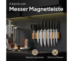 mahona magnetinė peilių juosta iš akacijos medienos, lipni, modelis 025.001