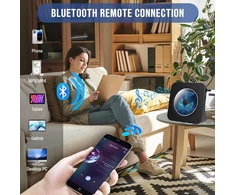 MAITE nešiojamas CD grotuvas su Bluetooth 5.0, FM radiju ir HiFi garsiakalbiais MT-CDPEU-SD BLK