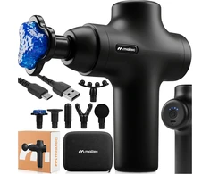MalTec masažinis pistoletas BodyBeat Go, 4 greičiai, 10 mm amplitudė, 6 antgaliai, 113859