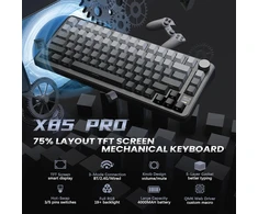 MAMBASNAKE mechaninė belaidė klaviatūra 75%, TFT ekranas, Bluetooth, RGB, X85PRO