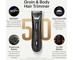 MANSCAPED kūno ir kirkšnių kirpimo mašinėlė su SkinSafe dviguba galvute, USB-C įkrovimas, Lawn Mower 5.0 Ultra