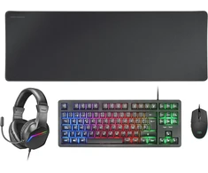 Mars Gaming žaidimų rinkinys su RGB klaviatūra, pele, ausinėmis ir XXL kilimėliu MCPRGB3PT