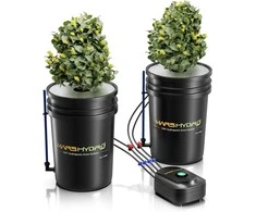 Mars Hydro giluminė hidroponinė DWC auginimo sistema, 2 × 5 galonų, 8 W oro pompa