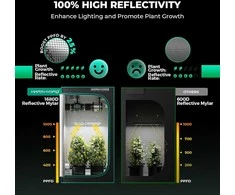 Mars Hydro pilnas auginimo palapinės rinkinys su TS600 LED lempa, 100 W, 60 × 60 × 140 cm, 1680D Mylar