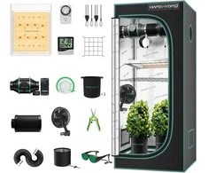Mars Hydro pilnas auginimo palapinės rinkinys su TS600 LED lempa, 100 W, 60 × 60 × 140 cm, 1680D Mylar
