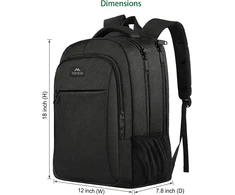 MATEIN nešiojamojo kompiuterio kuprinė 15,6 colio, vandeniui atspari, 30 l, poliesteris, juoda, 100700BLK