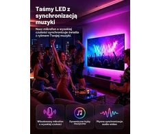 MATICOD 3 m RGB LED juosta televizoriui su Bluetooth ir USB, SKS-BT-10