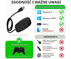 Mcbazel belaidis USB 2.0 imtuvas XBOX 360 valdikliams, Windows, 9 m, 360-recrk