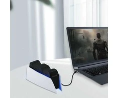 Mcbazel dviguba įkrovimo stotelė PS5 DualSense valdikliams, USB-C, 10 W, HC-A3705