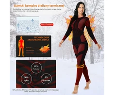 MEETYOO moteriškas terminių apatinių komplektas su fliso pamušalu WU12-Raudonas-M