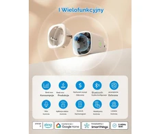 Meross išmanusis Wi-Fi kištukinis lizdas su energijos sąnaudų matuokliu, 16 A, 4 vnt., MSS315